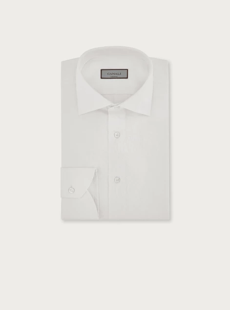 Regular-fit shirt in white cotton