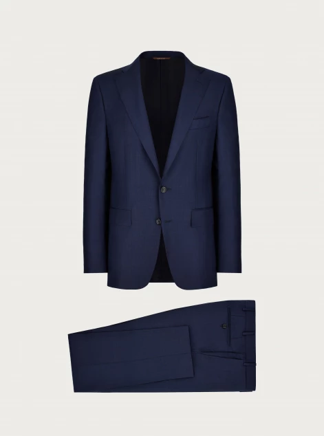 Blue wool suit