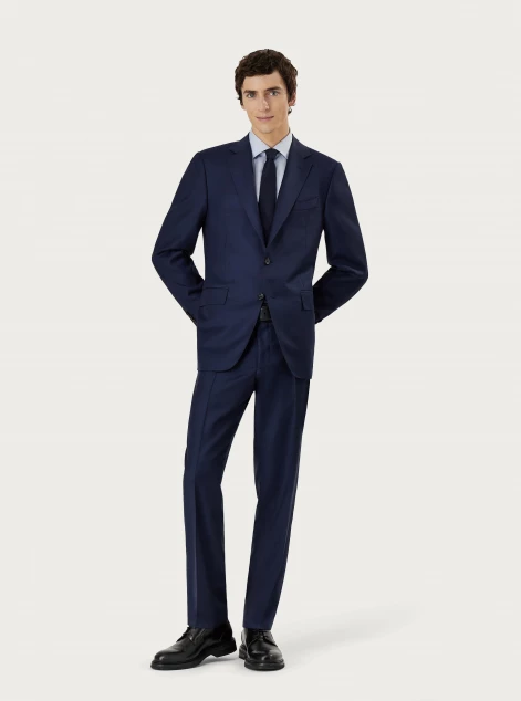 Blue wool suit