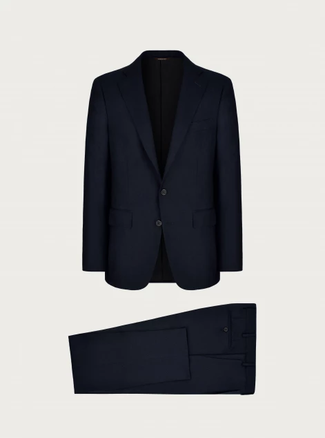 Navy blue suit in Impeccabile wool