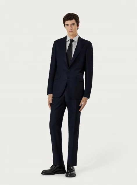 Navy blue suit in Impeccabile wool