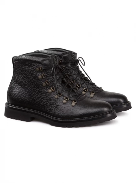 Calfskin leather hiking boots