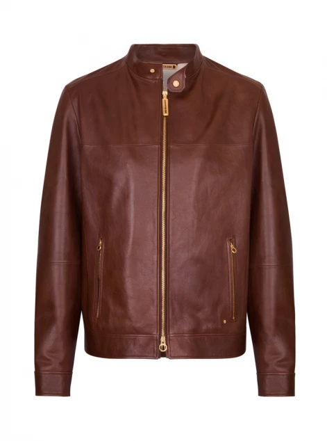 Lambskin leather blouson