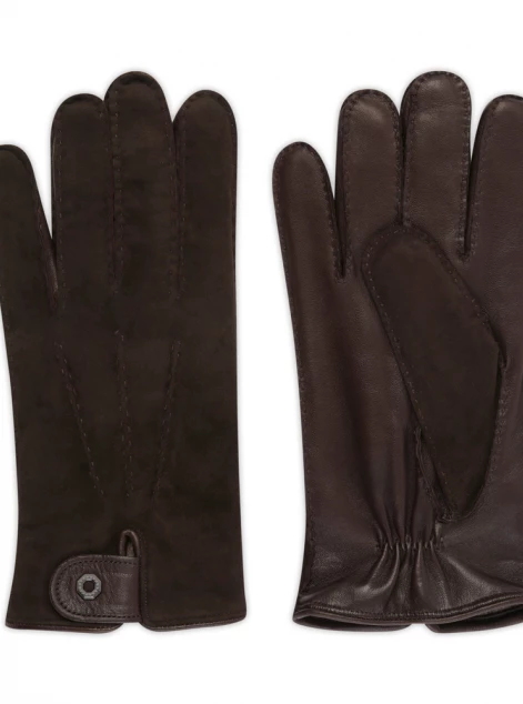 Suede and nappa leather gloves