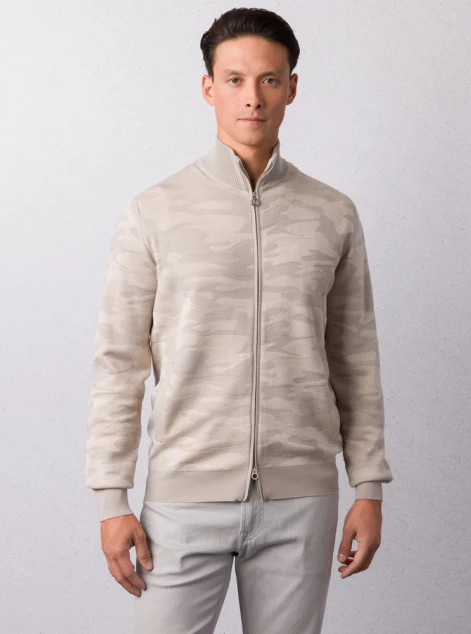 Wool and silk blend blouson