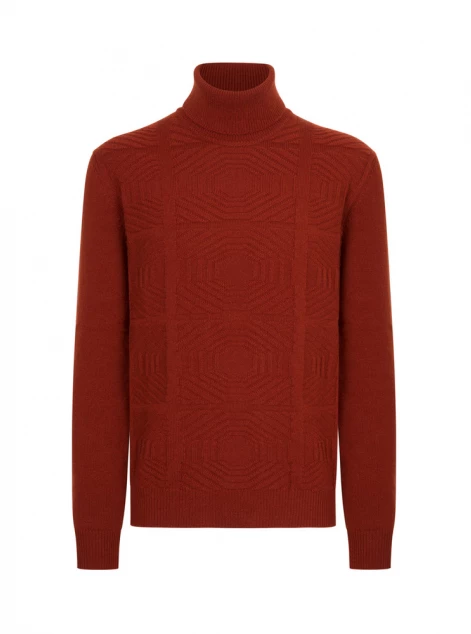 Wool and cashmere turtleneck sweater