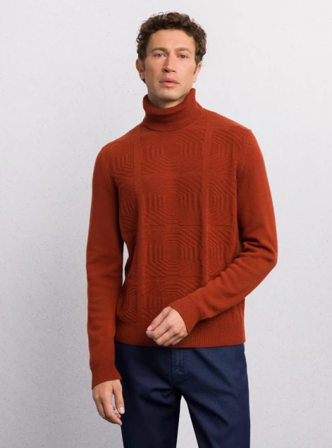 Wool and cashmere turtleneck sweater